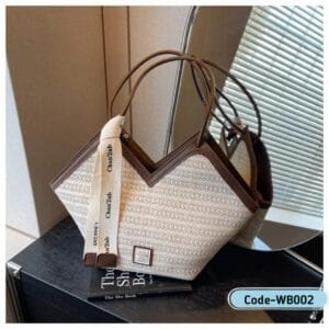 2025 Woven Tote Bag – Large Capacity Vegan Leather Shoulder Bag | WB002