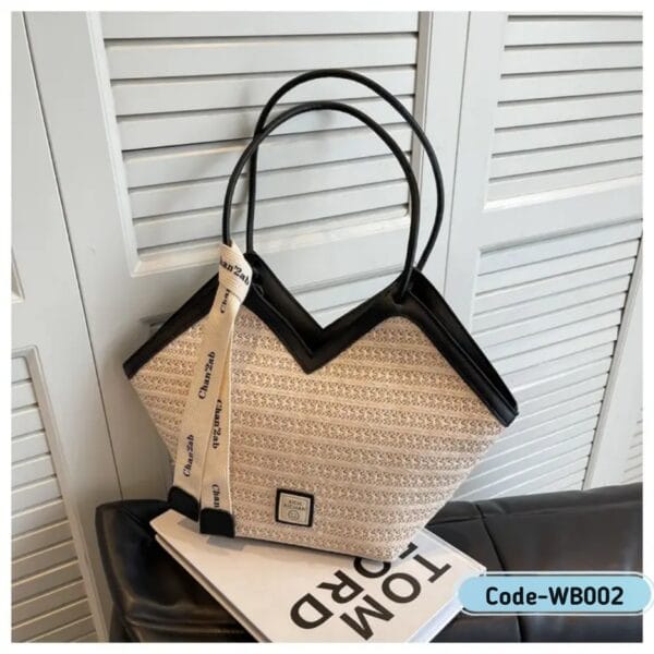 2025 Woven Tote Bag – Large Capacity Vegan Leather Shoulder Bag | WB002 - Image 11