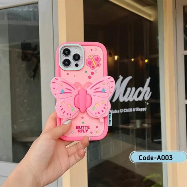 Kawaii 3D Butterfly Silicone Case for iPhone | A003
