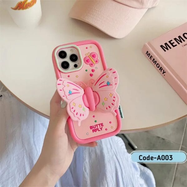 Kawaii 3D Butterfly Silicone Case for iPhone | A003 - Image 5