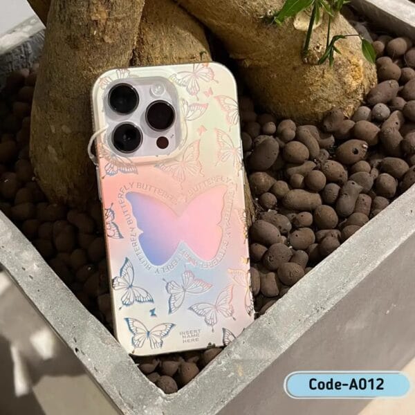 Style Girl Hollow Cut Butterfly iPhone Case Elegant & Protective | A012 - Image 2