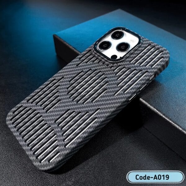Magnetic Carbon Fiber Phone Case with Heat Dissipation For I Phone | A019