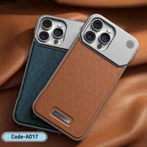 Luxury Leather & Metal Magnetic Phone Case | A017