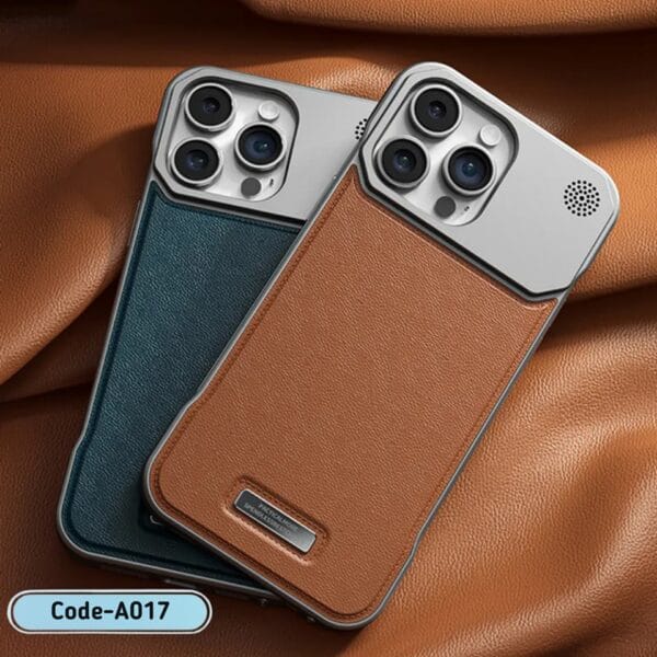 Luxury Leather & Metal Magnetic Phone Case | A017