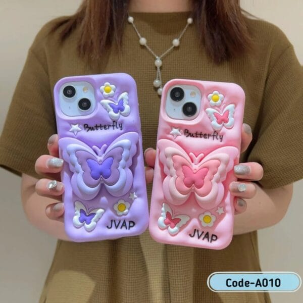 Butterfly Cartoon Cute Phone Case With Bracket Stand | A010