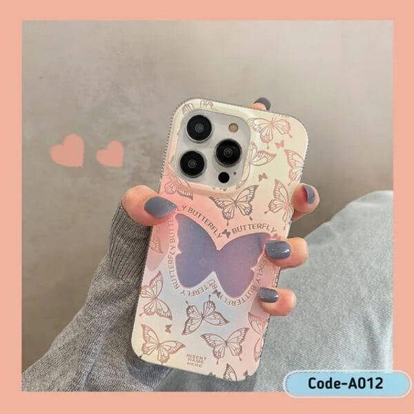 Style Girl Hollow Cut Butterfly iPhone Case Elegant & Protective | A012 - Image 5