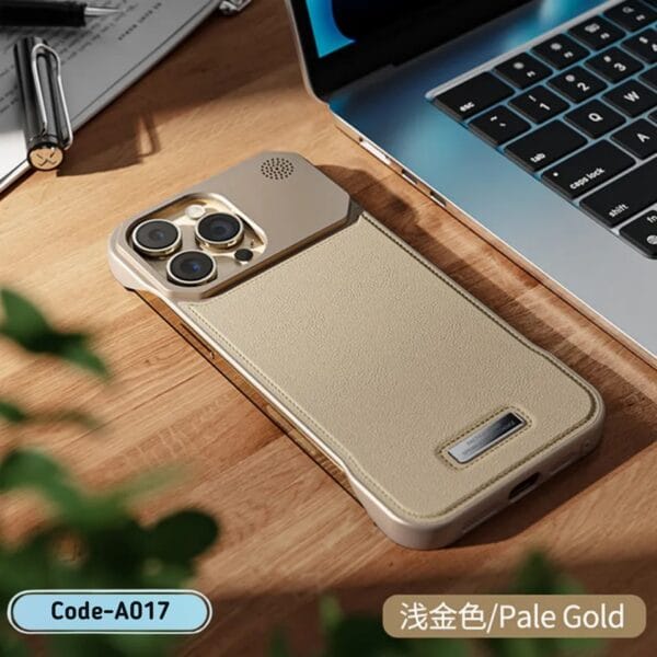 Luxury Leather & Metal Magnetic Phone Case | A017 - Image 4