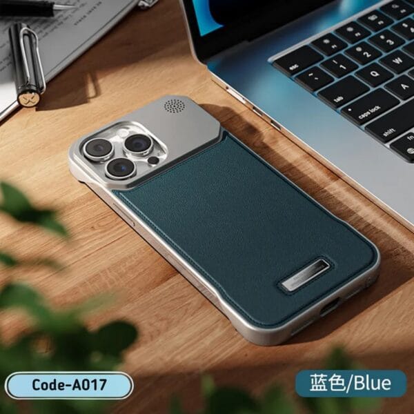 Luxury Leather & Metal Magnetic Phone Case | A017 - Image 5