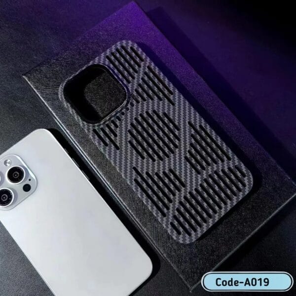 Magnetic Carbon Fiber Phone Case with Heat Dissipation For I Phone | A019 - Image 3
