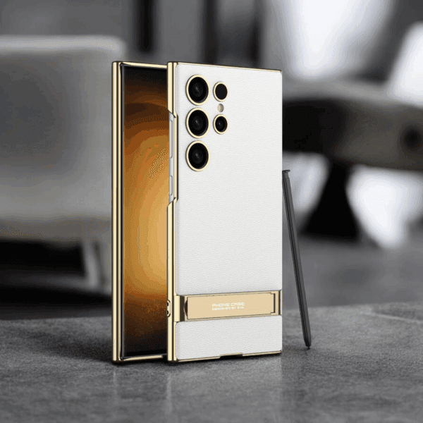 Electroplated PU Leather Phone Case Premium Protection & Style | S007 - Image 2
