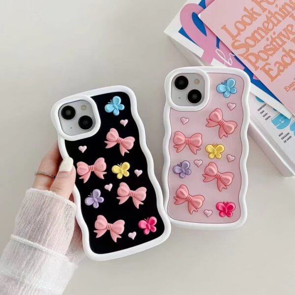Cute Silicone Butterfly Bow Mobile Phone Case - A034 - Image 7
