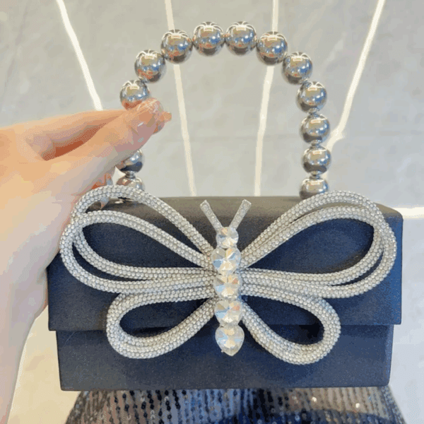 Luxury Rhinestone Bow Colorful Handheld Bag Elegant Jewelry Storage | WB003 - Image 4