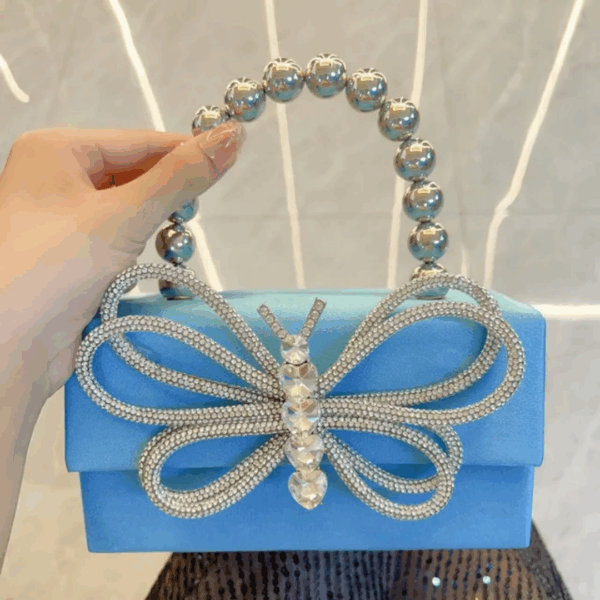 Luxury Rhinestone Bow Colorful Handheld Bag Elegant Jewelry Storage | WB003 - Image 6