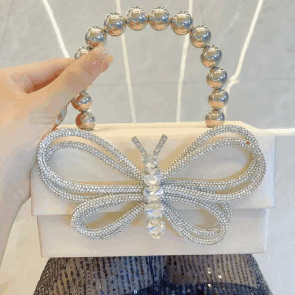 Luxury Rhinestone Bow Colorful Handheld Bag Elegant Jewelry Storage | WB003 - Image 7
