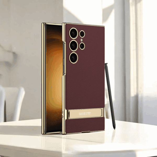 Electroplated PU Leather Phone Case Premium Protection & Style | S007 - Image 3
