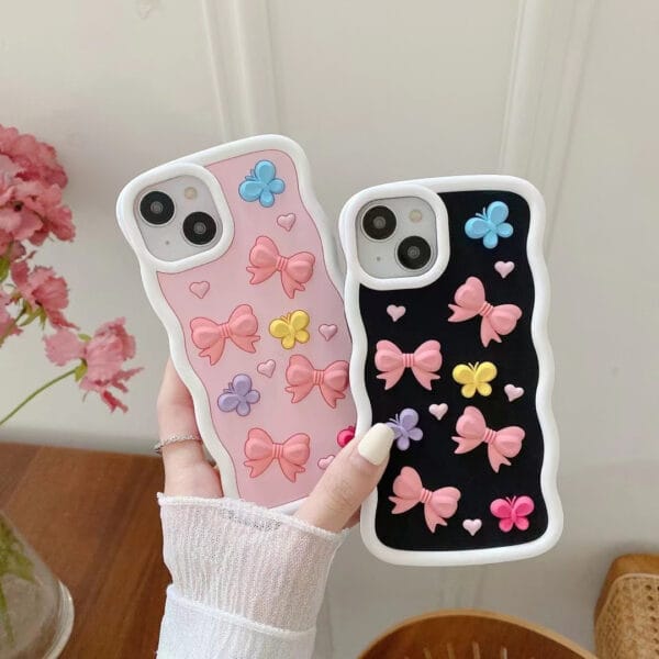 Cute Silicone Butterfly Bow Mobile Phone Case - A034 - Image 6