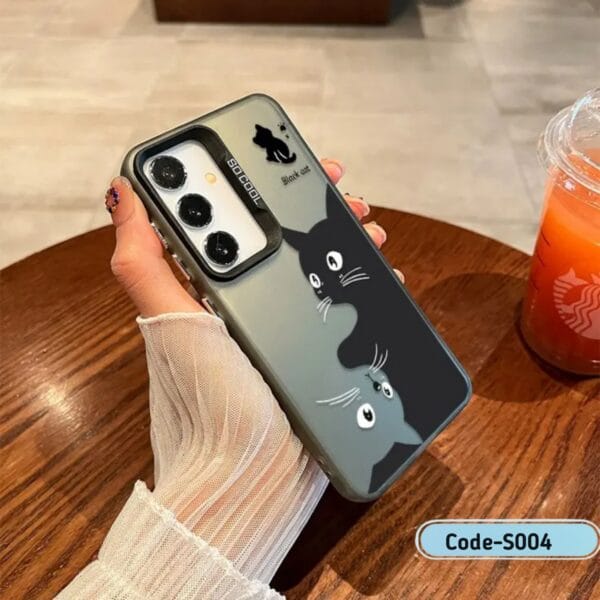 Cute Black White Cat Design Phone Case For Samsung | S004