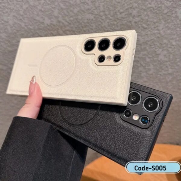 Luxury Magnetic Leather Case Slim & Shockproof For Samsung | S005 - Image 5