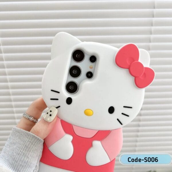 Hello Cute Cat Phone Case Silicone Cover For Samsung | S006 - Image 3