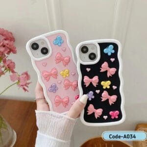 Cute Silicone Butterfly Bow Mobile Phone Case - A034