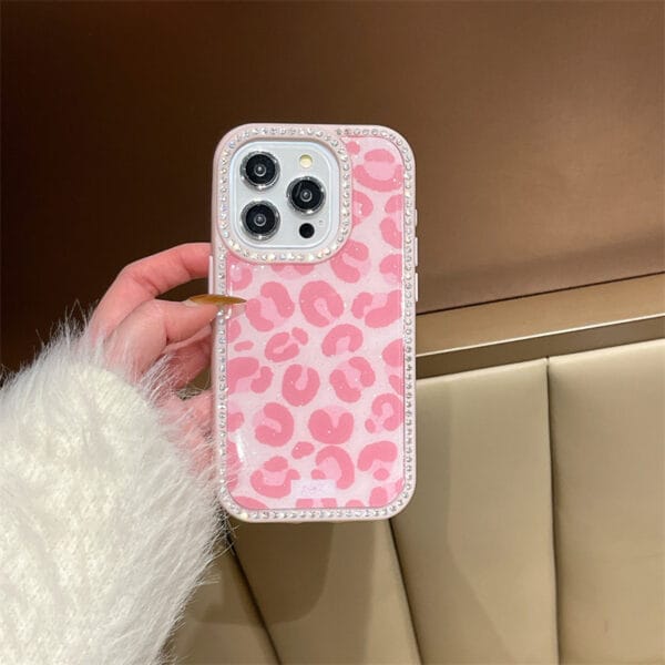 Leopard Print Adhesive Phone Case – Stylish & Protective - A029 - Image 6