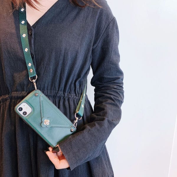 Leather Wallet Crossbody iPhone Case – Fashionable & Functional - A037 - Image 6