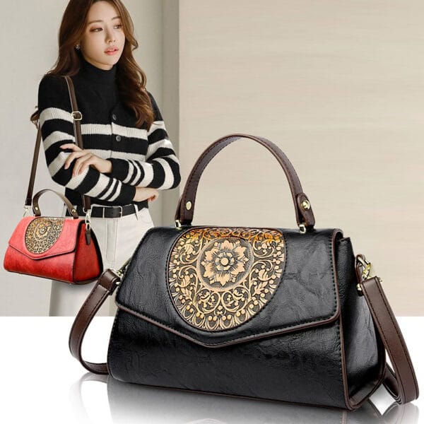 Light PU Leather Handbag – Trendy & Spacious for Women - WB005 - Image 3