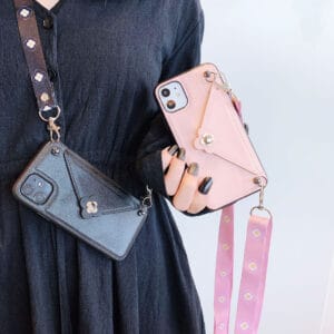 Leather Wallet Crossbody iPhone Case – Fashionable & Functional - A037
