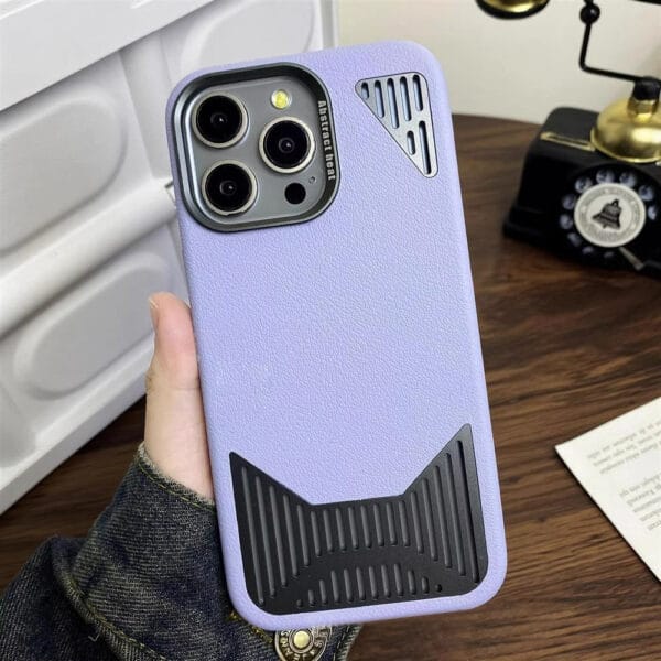 Aluminium Heat Dissipation Magnetic PU Leather Phone Case For I Phone | A030 - Image 8