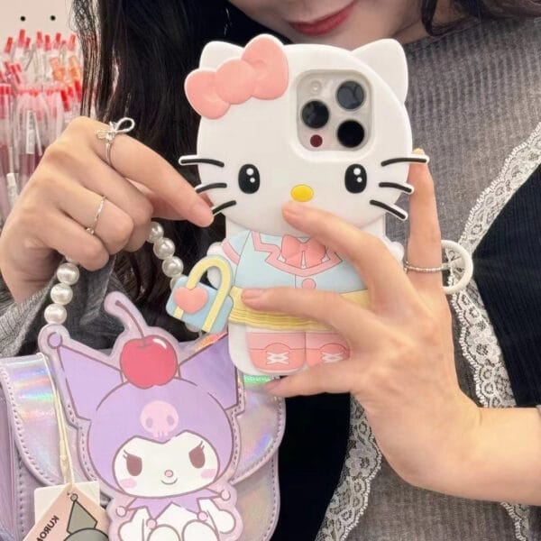 Cartoon Cute Silicone iPhone Case – Adorable & Protective - A047 - Image 2