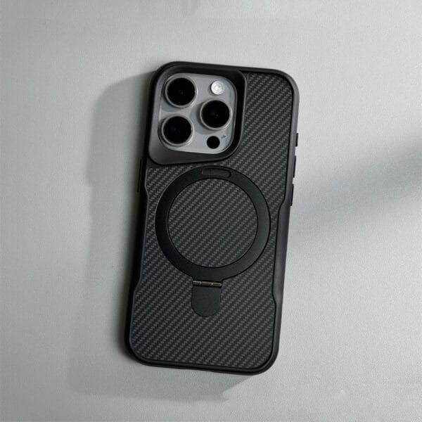 Luxury Carbon Fiber Texture Magnetic Phone Case for iPhone - A055 - Image 4
