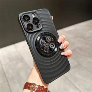 Wave Pattern Magnetic Time Dial iPhone Case – A052