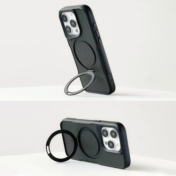 Luxury Carbon Fiber Texture Magnetic Phone Case for iPhone - A055 - Image 5
