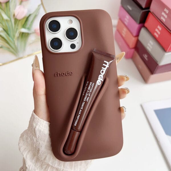 Lip Gloss Holder 3D Silicone Phone Case - A050 - Image 2