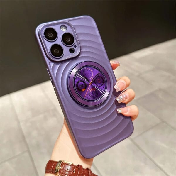 Wave Pattern Magnetic Time Dial iPhone Case – A052 - Image 4
