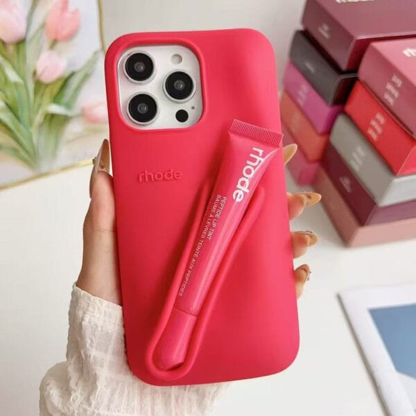 Lip Gloss Holder 3D Silicone Phone Case - A050 - Image 5